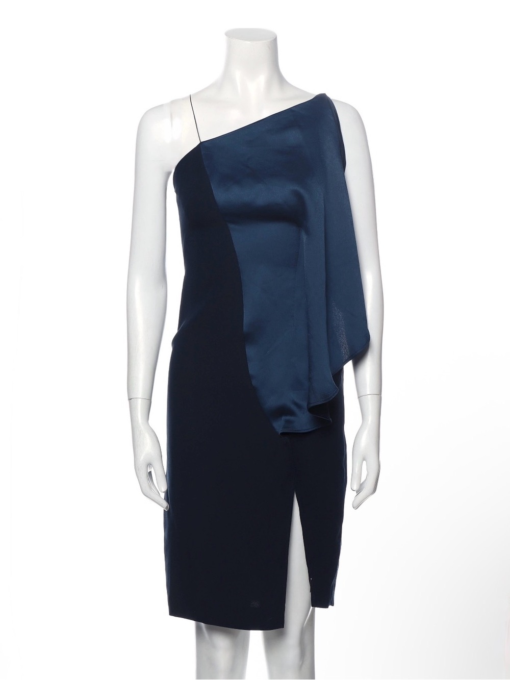 AQ/AQ One-Shoulder Navy Shift Dress